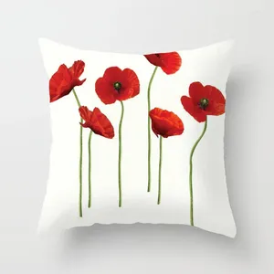 Travesseiro de travesseiro 40cm Série de flores de almofada de almofada Sofá quadrado kusyen