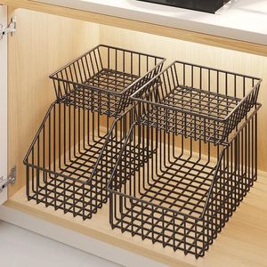 Kitchen Storage Cabinets Layered Shelves Sink Racks Seasoning And Of Supplies