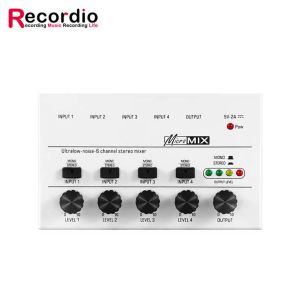 Accessories GAXMX4 High Quality 4 Channels Stereo Mixer Line Mono Audio Mixer With Mini Sound Mixer