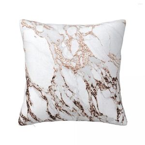 Pillow White Gray Rose Gold Copper Metallic Abstract Marble Stone Glitter Carrara Luxury ElegantMinimal Throw Covers For Sofas