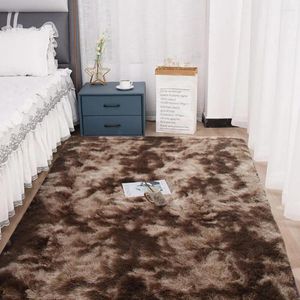 Carpets Cozy Area Rug Soft Fluffy Tie-dye Modern Non-slip Machine Washable Floor Carpet For Room Bedroom Kids