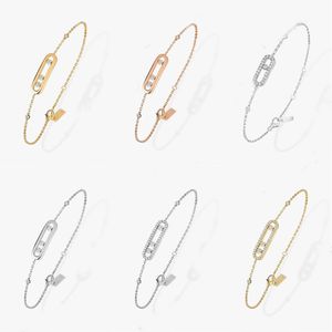 Messikas Move Pin Bracelet Women Women Sliding Diamond Charm Bracelet Bated Gold Rose Gold Silver Chain Bracelet Jewelry Jewelry Multi Styles Presente simples