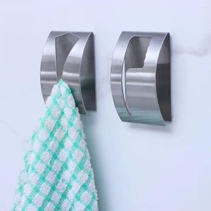 Ganchos acessórios de banheiro modernos decoração de parede home towel hanguer aço inoxidável rack de auto adesivo