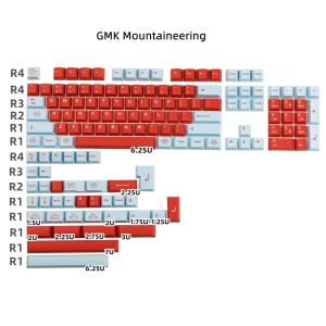 Combos 142 nycklar/set Gmk Mountaineering PBT KeyCaps Cherry Profile Dye Subbed ISO ENTER 2U Skift för MX Switch Mechanical Tangentboard