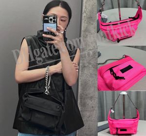 Raver Medium Bag mit Kette Black Pink Designer Crossbody Tote Card Halter Geldbeutel Luxurys Handtaschen Leder Schulter mittlerer Bag4915278