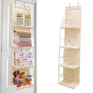 Storage Boxes 4-layer Organizer Multi-Tier Design Wardrobe Clothes Toys Shoe Sundry Pouch Home Bedroom Hanging Bag Space Saving Closet