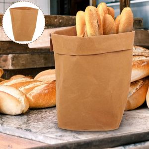 Storage Bags Fruit Kraft Paper Bag Food Lunch Reusable Grocery Pot Plants Treat Foldable Goodie