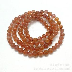 Pingents Nanjiang Carnelian Bracelet 108 Bidas flutuando três círculos Ornamento de várias camadas