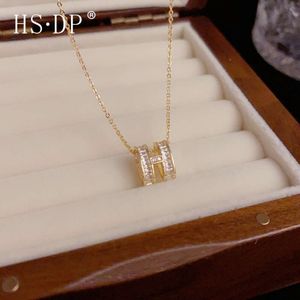 Internet Celebrity's Light and Niche Design Micro Inlaid H-letter Necklace, Fashionable Temperament, High-end Sense, Versatile Collarbone Chain