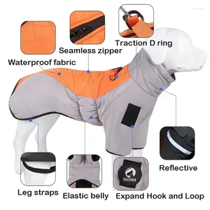 Dog Apparel Retriever Jacket Clothing Dogs Thicken Overalls Warm Medium Clothes Waterproof Pet For Winter Labrador Costume Large Golden