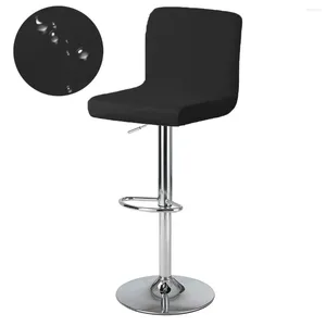 Chair Covers Bar Stool Cover With Back Waterproof Dining Room Square Swivel Barstool Slipcover For Counter Height Low