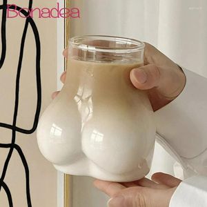 Weingläser kreativer Hüftkaffee Tassen Lustige amerikanische Latte personalisierte Milch Tee -Glas -Tasse Geschenk an Freund Home Dekoration