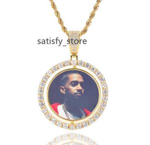 Hip hop moissanite photo memory pendants wholesale picture chains jewelry photo necklace pendant