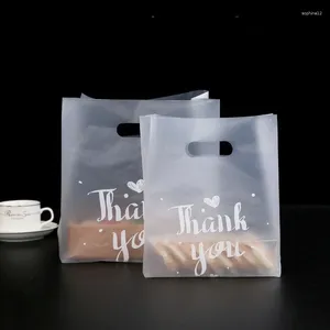 Geschenkverpackung 50pcs Vielen Dank für Plastiktüten Cookandybread Bag Verpackung für Schmuckbeutel Hochzeitsbevorzug Dekor