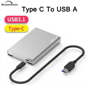 バッテリーブルーエンドレスHDDエンクロージャーケース2.5 'SATAからUSB 3.1タイプCからUSBアルミニウムHDDキャディボックスラップトップハードドライブエンクロージャー