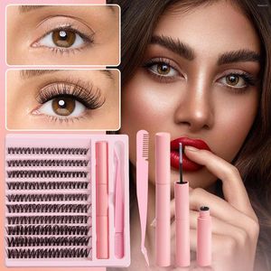 False Eyelashes 10rows Segmented Eye Lashes Extension Supplies Kit Eyelash Professional Make Up