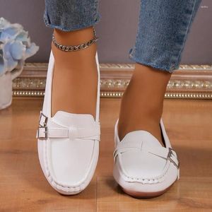 Casual Shoes Women 2024 Spring Autumn Flat Slips Round Toe Loafers Plus Size Sneakers Luxury Designer