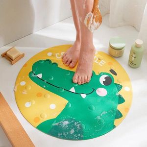 Banyo Paspasları 55cm Yuvarlak Karikatür Hayvan Banyosu Anti-Slip Mat Ana Duş Emme Kupası Zemin Sonbahar Tuvalet Ayağı Anti