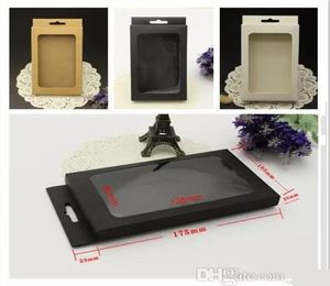 Kraft Brown Black White Retail Package Boxes Pack med Insert For Phone Case Cover iPhone X 5 6 7 8 Plus Samsung Galaxy S6 S7 1261479