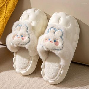 Slippers wtempo algodão à prova d'água para feminino Casais de inverno Casais Pluxus