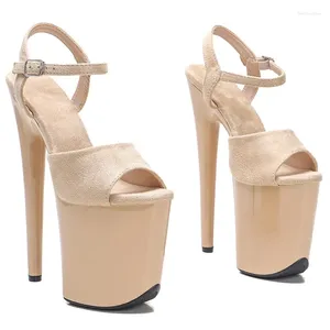 Sandali laijianjinxia 20 cm/8 pollici di pietra della moda sexy piattaforma ad alto tallone esotico festa femminile moderne scarpe da ballo moderna 118