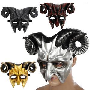 Dekoracja imprezy RAM RORS MASK Demon Pół twarzy maskhalloween cosplay masy masy horroryczne kostiumy akcesoria