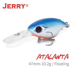 Jerry Atalanta Deep Diving Wobbler Ultralight Fishing Lures Plug Floating Rattling 47mm Crank Bait Black Bass Pike Trout Baits 240401