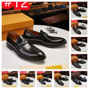 2023 Luxury Men's Fashion Slip-on Leather Shoes Designer Men Casual Business Shoes Mens British Classic Retro Oxfords Wedding Party Flats Size 38-46