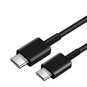 ORIGINAL OEM Kvalitet 1M 3ft USB C Type-C till typ C-kablar Snabbladdningsladdningskabel för Samsung Galaxy S24 S23 S22 S21 S20 S10 S9 Obs 10 Plus Support PD Snabbladdningsladdar