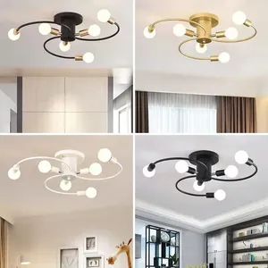 Ceiling Lights Household E27 Iron Chandelier Lamp Modern Style Bedroom Light Surface Installation 220V Dining Room