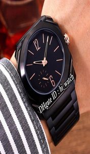 New OCTO FINISSIMO 102713 PVD Steel Black Dial Rose Gold Automatic Mens Watch Stainless Steel Watches Edition Cheap hiwatch 2788907