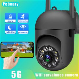 Kameror Pebogry Camera WiFi Surveillance Cameras Auto Tracking Waterproof For Home Outdoor Wireless Security Camera With Night Vision