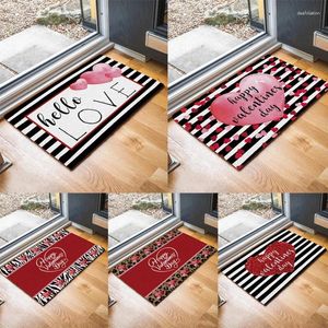 Carpets Valentine's Day Rug Lovely Hearts Pattern Bathroom Mat Low-Profile Holiday Non-Slip Doormat