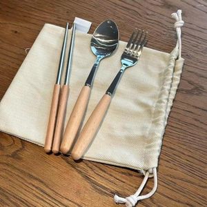 Chopsticks Spanish Luxury Tableware Portable High Quality Stainless Steel Spoon Student Travel Home Furnishings