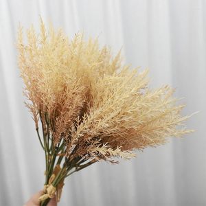 Decorative Flowers Golden Fake Wheat Ear For Garden Layout Home Party Decoration Wedding Arch Accessories DIY Artificial Plant Pography