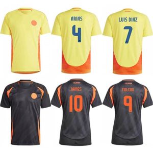 2024 Jerseys de futebol da Colômbia Falcao Arias Luis Diaz Futebol Camisas de futebol James Matheus C.Borja Borre Uniforme Kit Kids