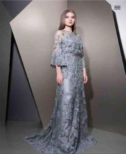 2019 Fashion Sheath Sheer Neck Evening Dresses With Long Sleeves Floor Length Prom Gowns Appliqued Custom Made6144849