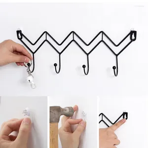 Hooks Nordic Home Decoration Iron Art Wave Wall Hanging Hook Clothes Hat Key Storage Hanger Bedroom Living Room Coat Rack