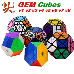 MF8 Magic Cube Dayan Gem Cubo V1 V2 V3 V4 V5 V6 V7 V8 Büyük Pırlanta Taşı Garip Şekli Bulma Bulmaca Megamin Yüksek Seviye Oyuncak 240326