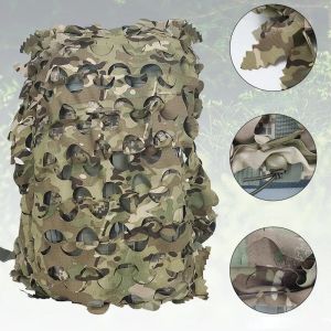 Bags 3D Camo Net Backpack Cover 60L 80L Laser Cut Camouflage Hunting Backpack Cover Paintball Paratrooper Outdoor Hunting Accessories