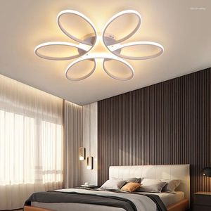 Luzes de teto iluminação de lustre de LED moderno para sala de estar, lâmpada de lustre de controle remoto em casa de estar AC90V-260V LAMPADARIO