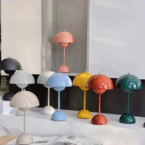 Table Lamps Lamp Nordic Led Top Touch Switch USB Charging Flower Bud Mushroom Bedside Decorative