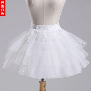 Elastica in vita 3 strati Lolita White Short Short Petticoat for Kids Dresses Stupy Support Petticoat for Children 240329