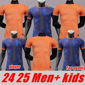 2024 Copa da Copa da Euro Holanda Jersey Jersey Europeia Holland Club Soccer Jersey 24 25 Dutch seleção nacional camisa de futebol masculino Kit de crianças