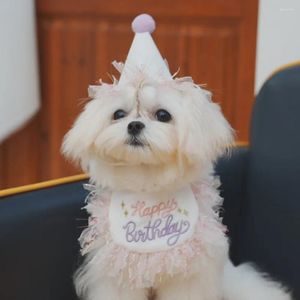 Hundebekleidung kleine Mode Geburtstagsfeier liefert Haustier süße Lätzchen Welpe süße Dessinger Hut Katze Accessoires Maltese Chihuahua Yorkshire