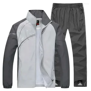 Herren-Tracksuits plus Größe L-5xl Herren Sportsuits Frühling Herbst HoodieSweatshirts Männer gedruckte Sportbekleidung Jacke Hosen gedruckt