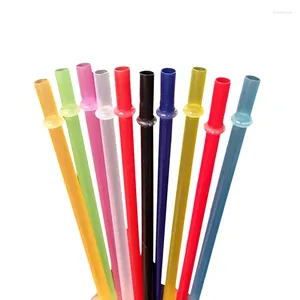 Disposable Cups Straws 25pcs Mixed Color Rigid Reusable Drinking 10.63 Inch Eco-Friendly Food Grade Kitchen Utensils