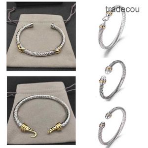 pulseira de luxo pulseiras de cabo jóias de designer jóias de designer masculino de ouro de ouro prateado