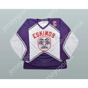 Gdsir Custom Russell Crowe John Biebe 10 Eskimos Hockey Jersey Mysteres