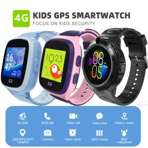 Saatler 4G Kids Akıllı Saat GPS WiFi Video Arama Facelock SOS Tracker Konumu Akıllı İzle Camer LT30E LT31E Su Geçirmez Çocuklar